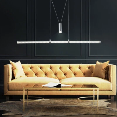 Luce a Sospensione Lampada Pendente Tavolo da Pranzo Regolabile LED L 100 CM - Immagine 1 di 4