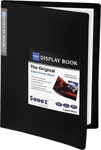 30-Pocket Binder with Plastic Sleeves 9x12 Heavy Duty Art Portfolio Folder Black - Picture 1 of 7