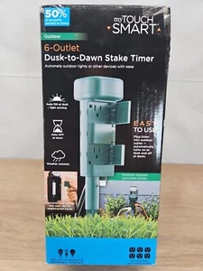 myTouch Smart 78428 6 Steckdosen Dämmerung bis Morgengrauen Pfahl Timer Outdoor - Bild 1 von 7