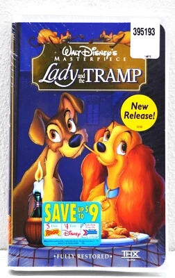 LADY AND THE TRAMP   VHS  Walt Disney Masterpiece  14673 - Image 1 of 4