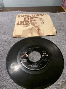 45 RPM PICTURE SLEEVE ONLY Ed Ames, "Who Will Answer?", RCA Victor 47-9400, VG - Picture 1 of 2