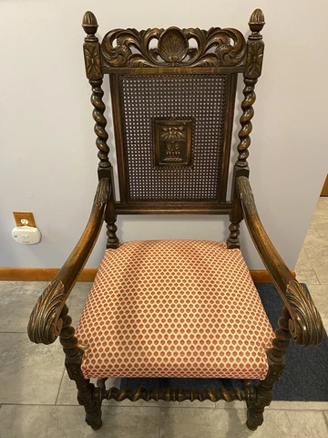 antique victorian arm chair Cover