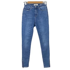 Jeanswest Jeans Womens 8 Denim Curve High Waisted Skinny 7/8 Zipper Ankles - Picture 1 of 12