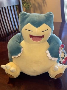 NEU Pokemon Snorlax Plüschtier 10 Zoll Lachend 2022 Nintendo Spiel Freak - Bild 1 von 7