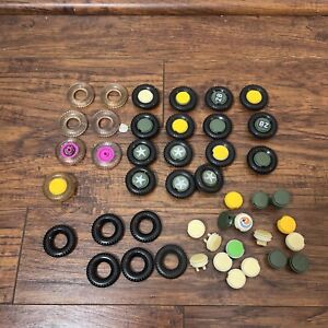 Fisher Price CONSTRUX Parts Lot Of TIRE And Wheel Parts