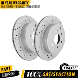For 2005 2006 2007 - 2012 Nissan Pathfinder Rear Drilled Slotted Brake Rotors - Picture 1 of 5