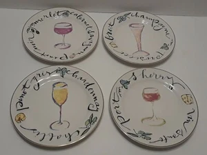 4 Rosanna Italy Wine&Cheese Plate, Cabernet,Sherry,Chardonnay,Champagne - Picture 1 of 8