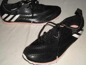BLACK/PINK ADIDAS XCS SPIKELESS INDOOR TRACK & FIELD LIGHT WGT. SHOES 9.5M USA - Picture 1 of 7