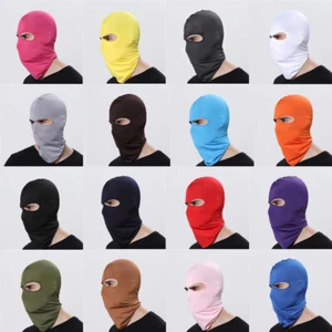 2 Hole Tactical Balaclava Full Face Mask Ski Cycling UV Protection Sun Hood USA - Picture 1 of 28