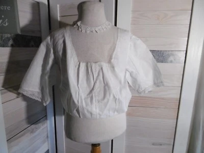 Caraco linge ancien enfant coton et dentelle  - Photo 1/4
