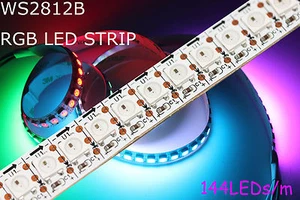 RGB LED Strip, Lichtkette, Streifen, mit WS2812B 5050 SMD LEDs WS2812 144 LEDs/m - Bild 1 von 1