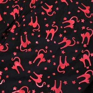 "Halloween Rojo Brillante GATO SPANDEX Disfraz de leotardo 4 vías tela elástica Media YARDA 60" - Imagen 1 de 3