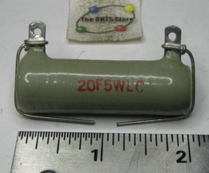 20F5WLC Alambre Cerámico Herido 5 Ohmios 20W Resistencia Alta Potencia 5R - Nuevo de Lote Antiguo Cantidad 1 - Imagen 1 de 1