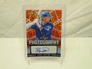 Bobby Witt Jr. 2021 Leaf Flash Orange Flash Photography Auto  /10  #FP-BWJ