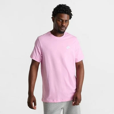 Nike Sportswear Club Men's T-Shirt Pink Rise Small Medium Large X-Large - Image 1 of 3