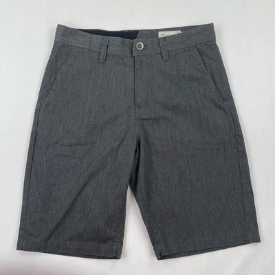 Volcom True To This Shorts Mens Sz 31 Gray Cotton Chino 10” Inseam Slash Pockets - Image 1 of 4