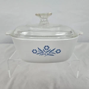 Corning Ware Blue Cornflower 1.5 Qt Covered Baking Dish P-1 1/2-B USA - Picture 1 of 13