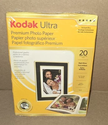 NEW Kodak Premium Photo Paper 5x7 High Gloss 20 Sheets SEALED - Image 1 of 2