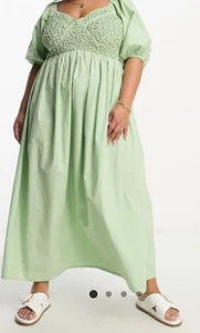 ASOS Curve Green Maxi Dress Size 24 - Picture 1 of 5