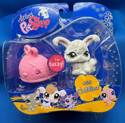 '07 Littlest Pet Shop #515 Cuddliest Fuzzy Angora Bunny Portable Pet Playset NIB - Image 1 of 4