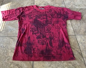 Sliver Star  Skull Print T Shirt XXL Graphic Red Blemish On Sleeve - Picture 1 of 6