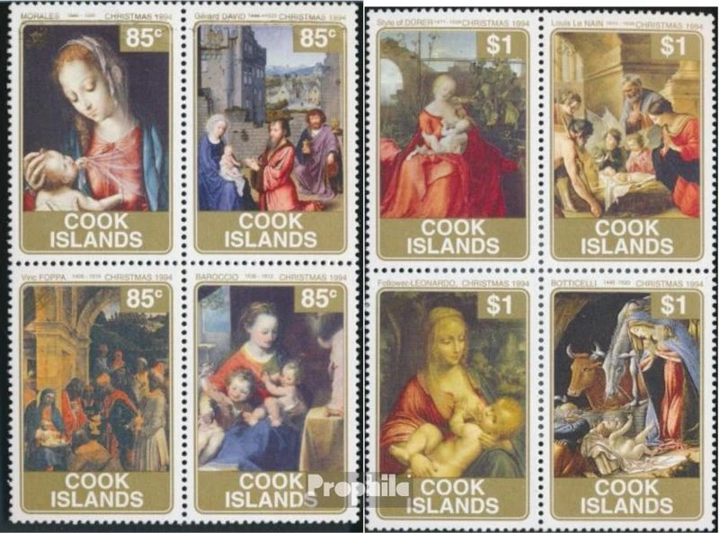 sellos Cookinseln 1994 Mi 1425-1432 bloque de cuatro (completa edición) nuevo co - Imagen 1 de 1