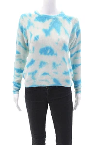 Line Womens Cashmere Tie-Dye Long Sleeve Pullover Knit Sweater Blue Size S - Picture 1 of 5
