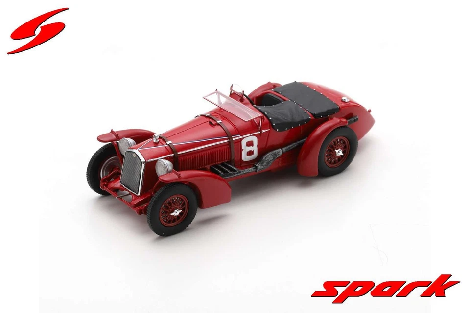 Spark 43LM32 1/43 ALFA ROMEO 8C #8 Gagnant 24H le Mans 1932 R. Sommer L.