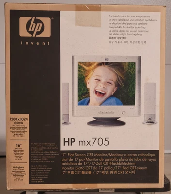 Monitor CRT a color pantalla plana HP mx705 17" nuevo stock antiguo Foto 1 de 4