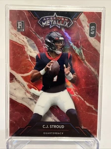 2023 Wild Card American Metallix CJ Stroud Red Marble RC 4/15 Texans - Bild 1 von 2