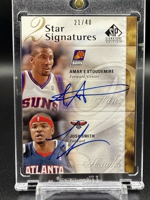 2009-10 SP Signature Edition - 2 Star Signature Amare Stoudemire and Josh Smith - Image 1 of 2