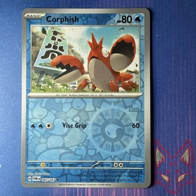 Twilight Masquerade - NM - Corphish 047/167 - Reverse Holo - (US Seller - Image 1 of 2