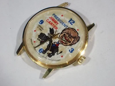 Reloj pulsera Jimmy Carter 1980 1 joya cuerda manual elección funciona rápido por base Foto 1 de 4