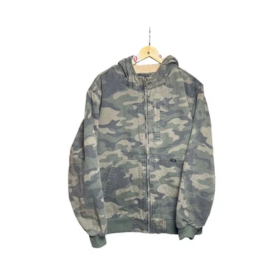 Lee Sherpa 有内衬迷彩全拉链连帽夹克男式 L 码保暖冬季外套 — 第 1/4 张图片