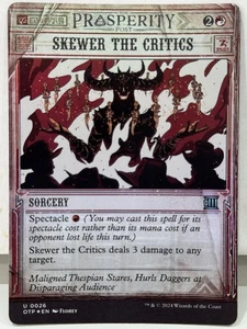 Skewer the Critics 026 Foil Showcase Breaking News : Magic The gathering NM Card - Picture 1 of 2