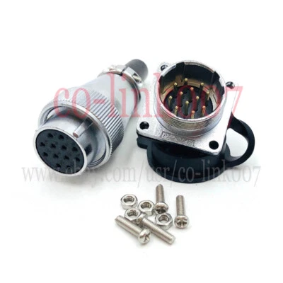 WS24 12Pin Waterproof Connector, 10A Aviation Bulkhead Connector Plug - Image 1 of 4