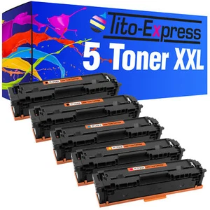 5 Toner für HP CF540A-CF543A XXL Color LaserJet Pro MFP M 280 NW M 281 FDN - Bild 1 von 12