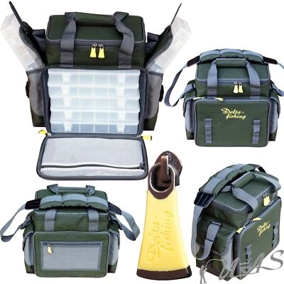 Delta Fishing XXL Angeltasche mit 7 Tackle Boxen Ködertasche Zubehör Tasche Sha - Bild 1 von 4