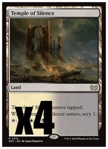 MTG | Temple of Silence (x4 Playset) | (NM) Commander: Duskmourn - Picture 1 of 1