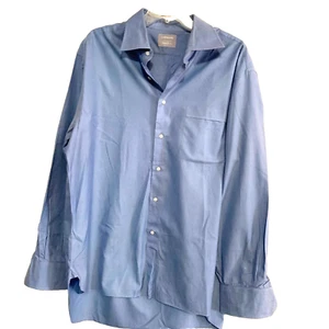 Lorenzini Blue Shirt Large Made in Italy for Neiman Marcus - Picture 1 of 4