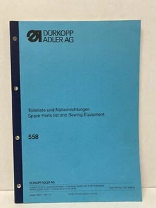 DURKOPP ADLER AG - SPARE PARTS LIST AND SEWING EQUIPMENT CATALOG #588 *FREE SHIP - Picture 1 of 4