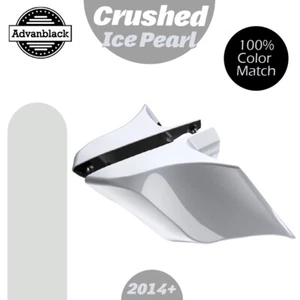 Crushed Ice Pearl Stretched Extended Side Cover Fit 14+ Harley Street Road Glide - Imagen 1 de 11