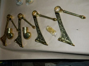 Bar Tavernenhalterung massiv Messing Schwingbeinhalterung passend für 1 1/2" Schiene 915A 6 Stück Posten - Bild 1 von 9