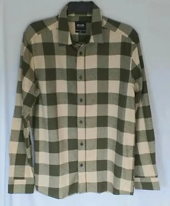 Mens Green & Beige L/S Slim Fit Shirt by ONLY & SONS (Size: Large) - BNWOTags - Picture 1 of 1