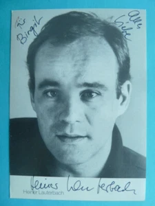 Heiner Lauterbach, Autogrammkarte 80ger Jahre (mit Widmung) - Bild 1 von 1