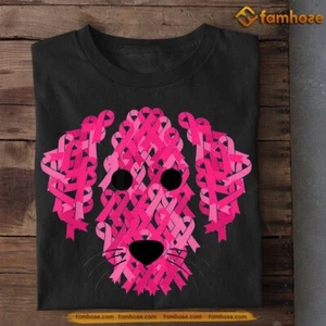 Cute Dog T-shirt, Dog Portrait, Gift For Dog Lovers Who Supports Breast Cance... - Picture 1 of 14