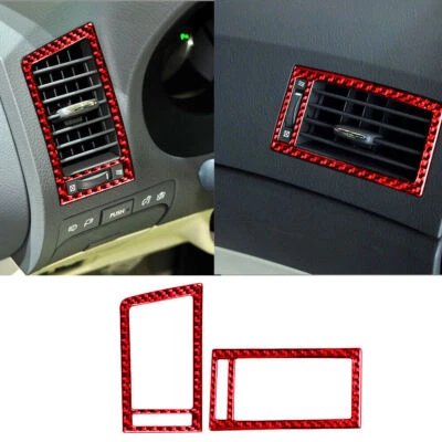 Cubierta de salida de ventilación lateral de fibra de carbono roja para Lexus GS300/350/430 2 piezas Foto 1 de 4