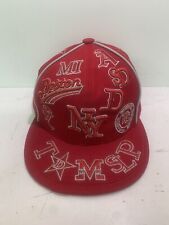 City Hunter MLB Fitted Red Pinstripe Baseball  Cap. Beautiful Condition!!