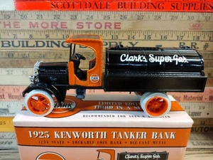 Nos Ertl 1925 Kenworth Tanker Bank Clark Super Gas 1:34 Scale Die-Cast Coin Bank - Picture 1 of 9