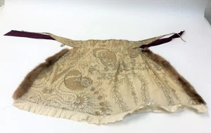 Stunning! VINTAGE 1940s 1950s MIDCENTURY SEQUIN & FUR LADIES APRON - Picture 1 of 12